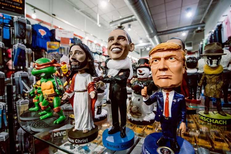 mascottes de Trump et Obama