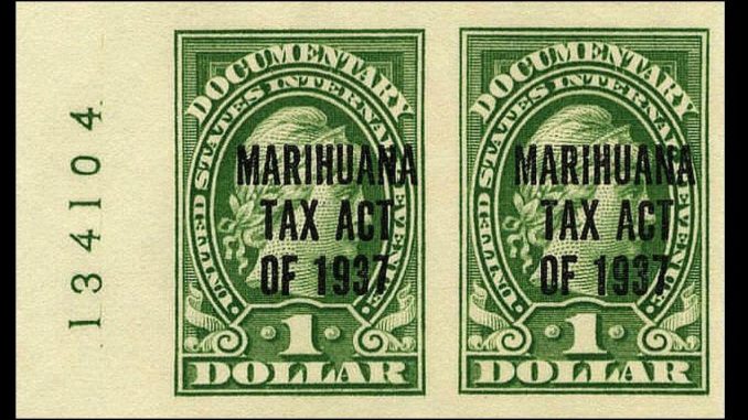 Marihuana revenue stamp 1 1937 issue