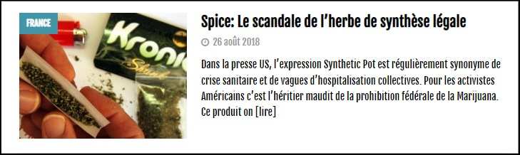 a lire sur le cannabiste spiceUS