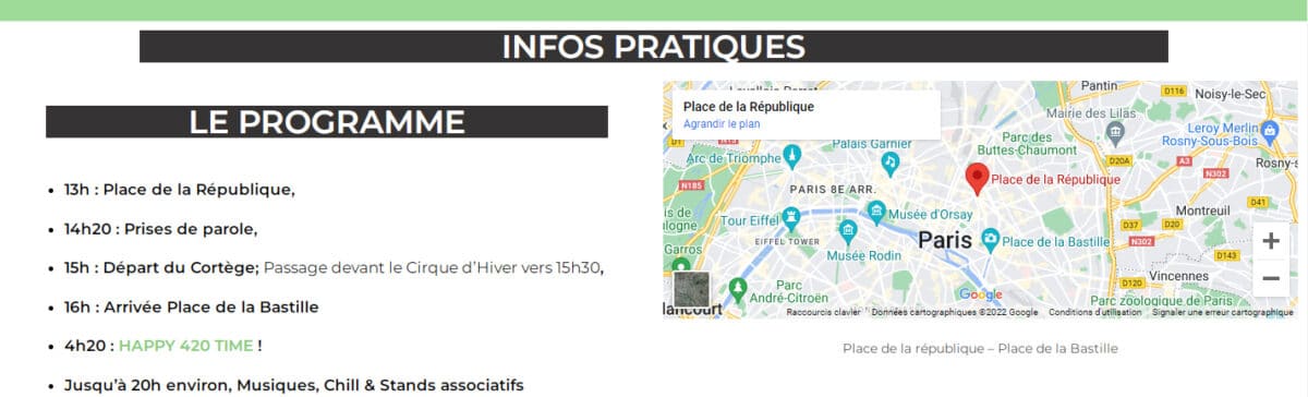 Le Programme de la Cannaparade