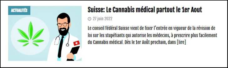 a lire sur le cannabiste suisse