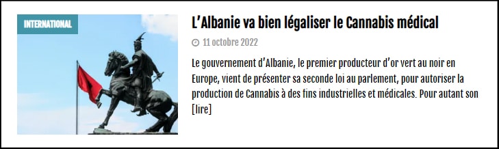 a lire sur le cannabiste albanie