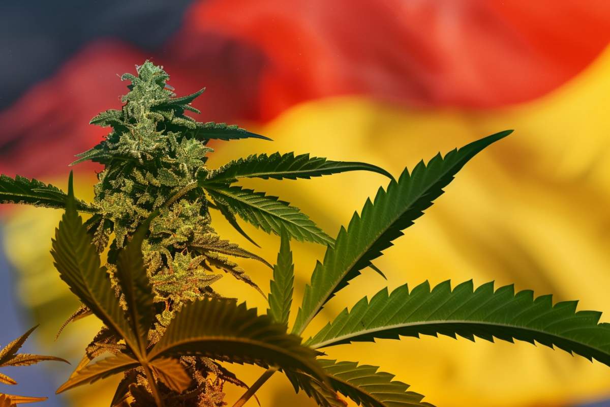 cannabis et drapeau allemand
