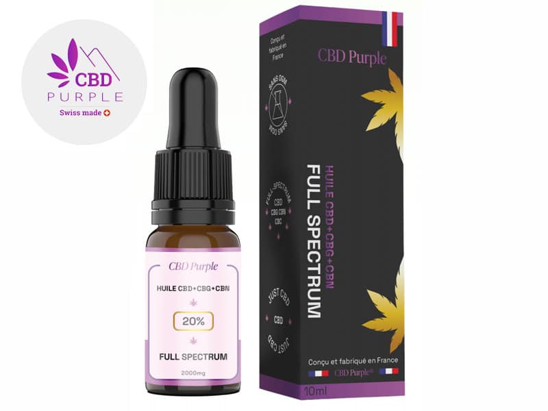 Huile CBD CBG CBN 20% 10ml (CBD Purple)