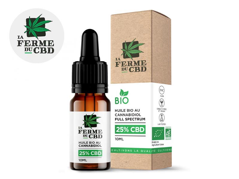 Huile CBD 25% 10ml (La Ferme du CBD)