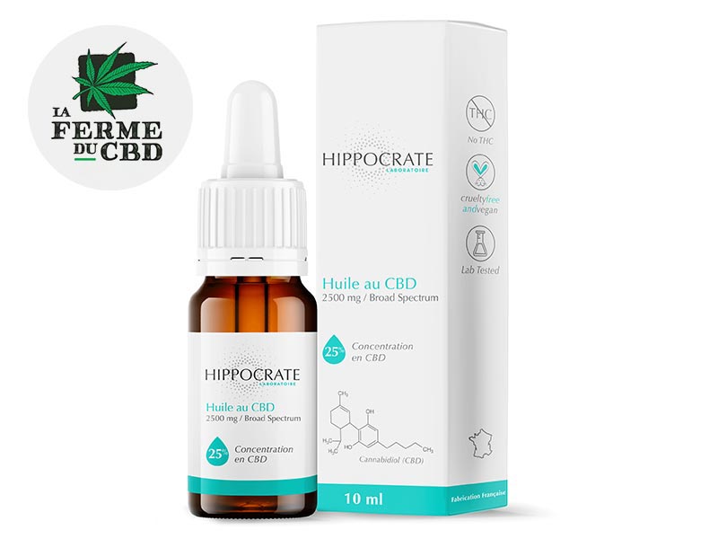 Huile CBD 25% 10ml (Hippocrate)