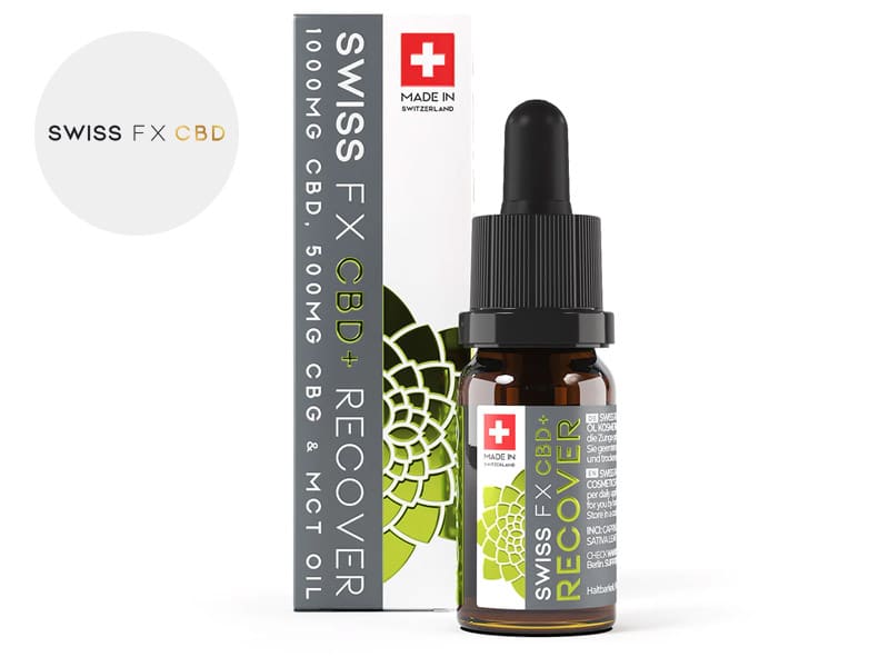 Huile CBD CBG 10% 5% Recover 10ml (SWISS FX)