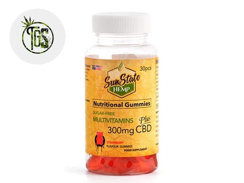 Bonbons Gummies Fraise 10 % CBD (Sunstate)