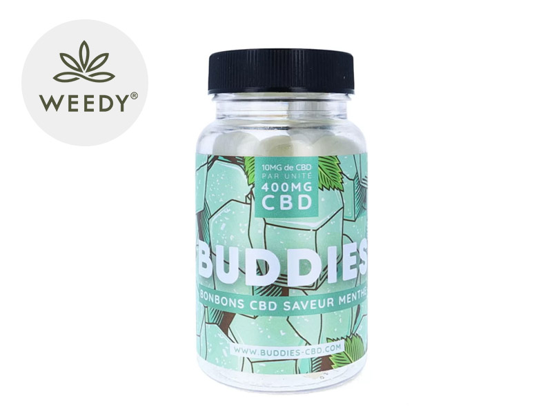 Bonbon Menthe sans sucre 4 % CBD (Buddies)