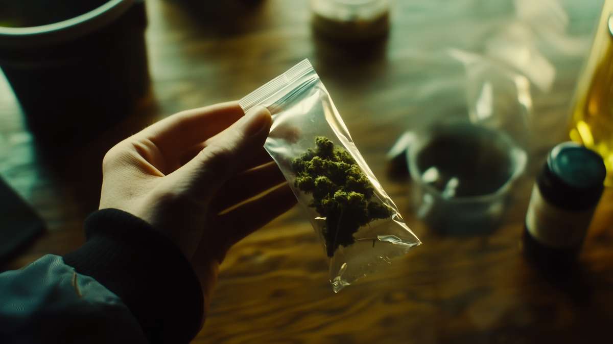 Sachet de cannabis