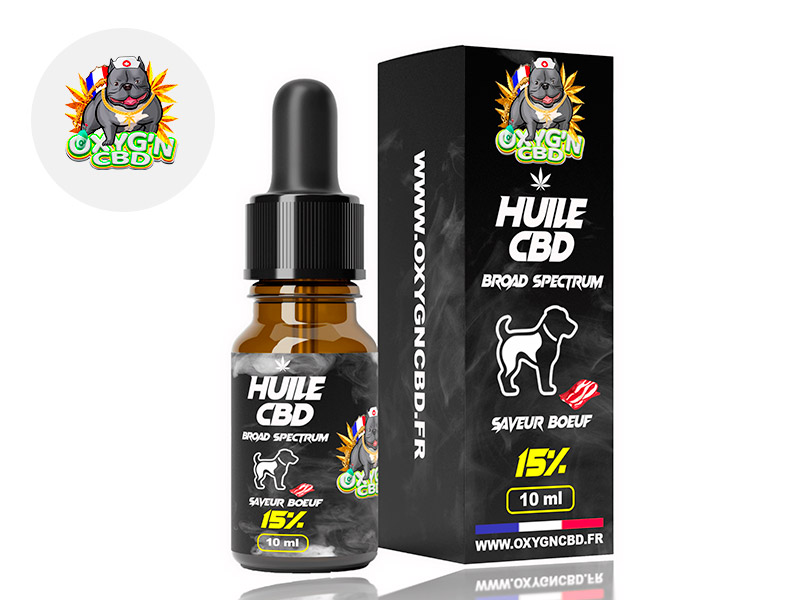 Huile pour Animal 15 % au goût boeuf (Oxyg'N CBD)