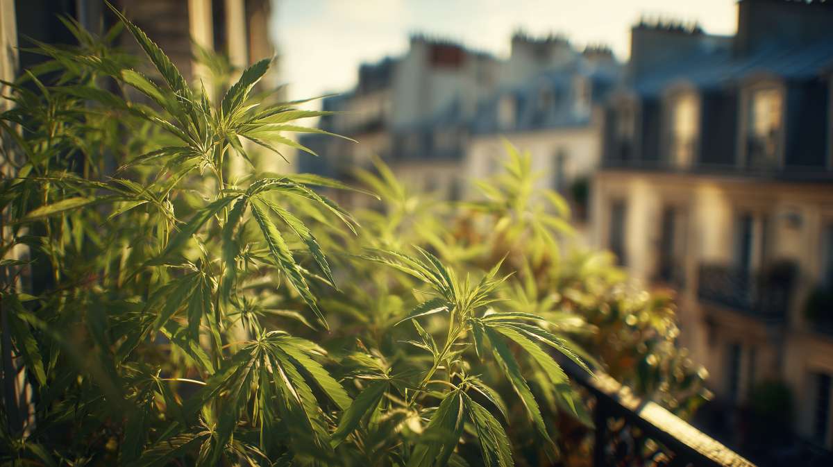 Du chanvre dans un balcon