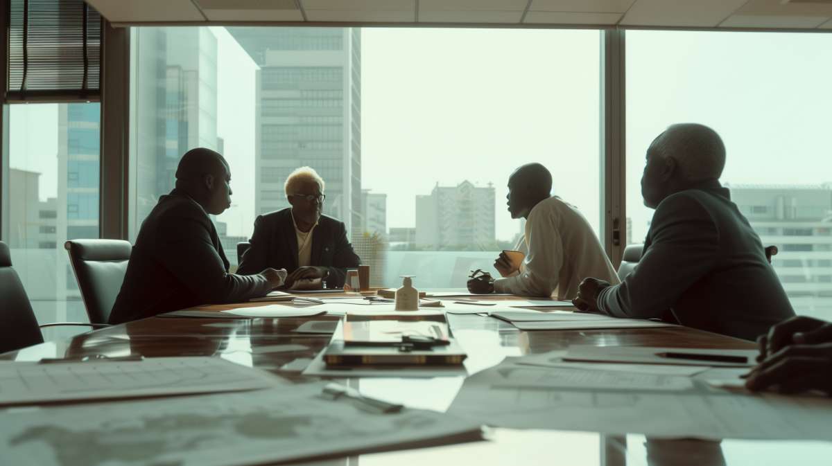 discussion autour d une table en afrique du sud