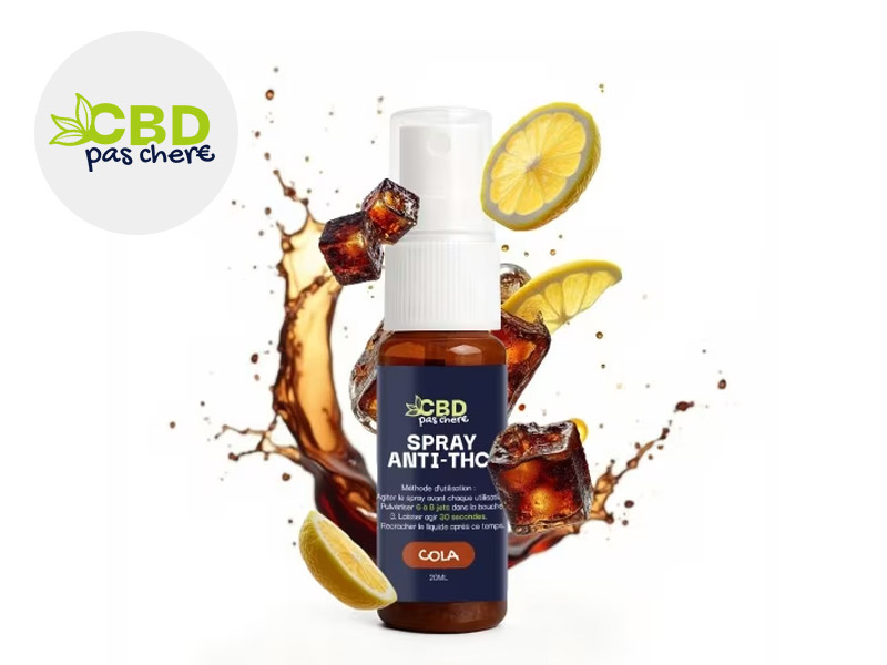 CBD Spray Kleaner Anti-Thc Go&ucirc;t Cola (CBD Pas Ch&egrave;re)