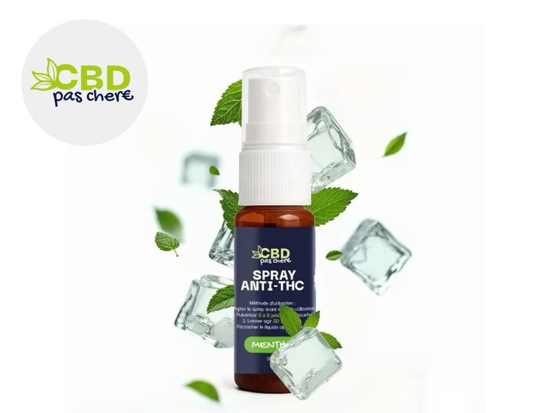CBD Spray Kleaner Anti-Thc Go&ucirc;t Menthe (CBD Pas Ch&egrave;re)