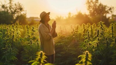 homme qui est heureux après nouvelle reforme sur le cbd