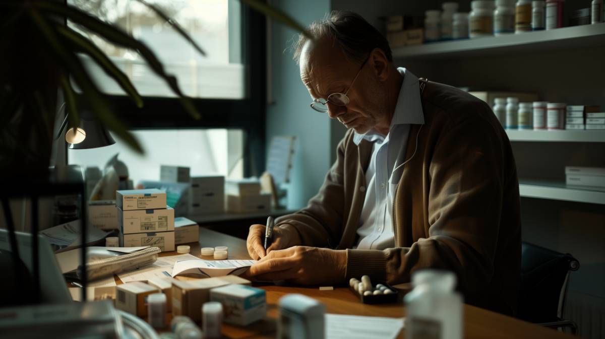 medecin qui fait une prescription