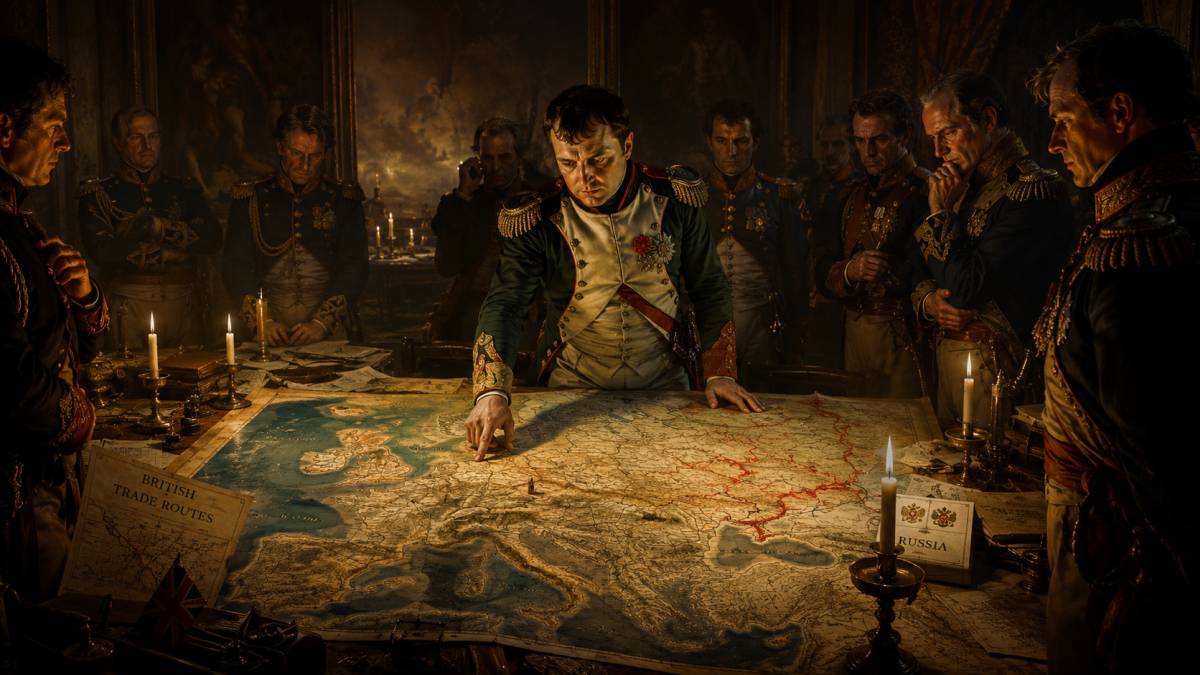 Conseil de guerre napoléonien en lumière tamisée