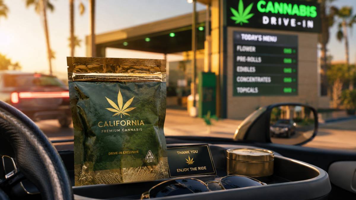 cannabis drive-in California