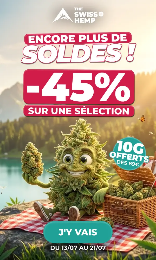 The Swiss Hemp, Encore plus de soldes : -45% sur une sélection du 13/07 au 21/07, 10g offerts dès 89€