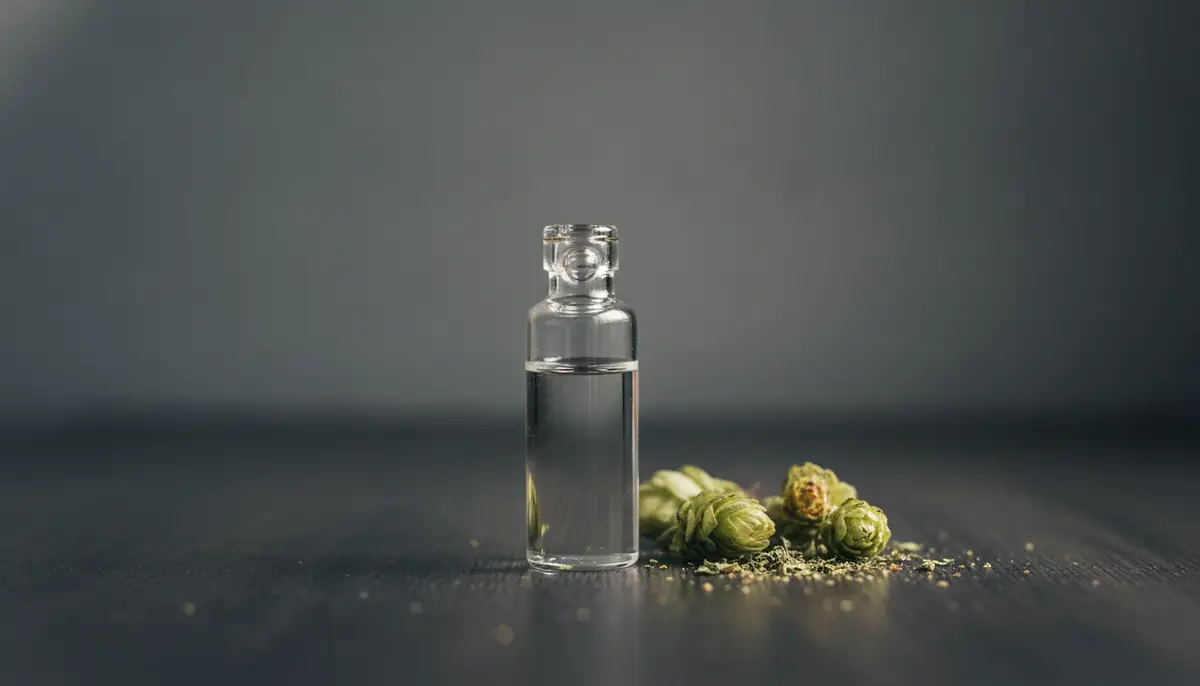 Flacon d'e-liquide et fleurs séchées posés sur une table, évoquant les produits frelatés vendus comme du CBD