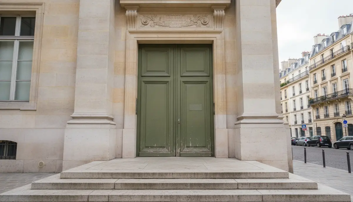 Façade d'un ministère français, symbole de l'attente des décrets sur le cannabis médical